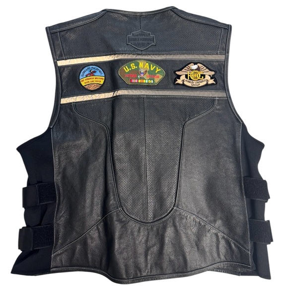 Harley Davidson Leather Vest Size 2XL - Picture 2 of 12